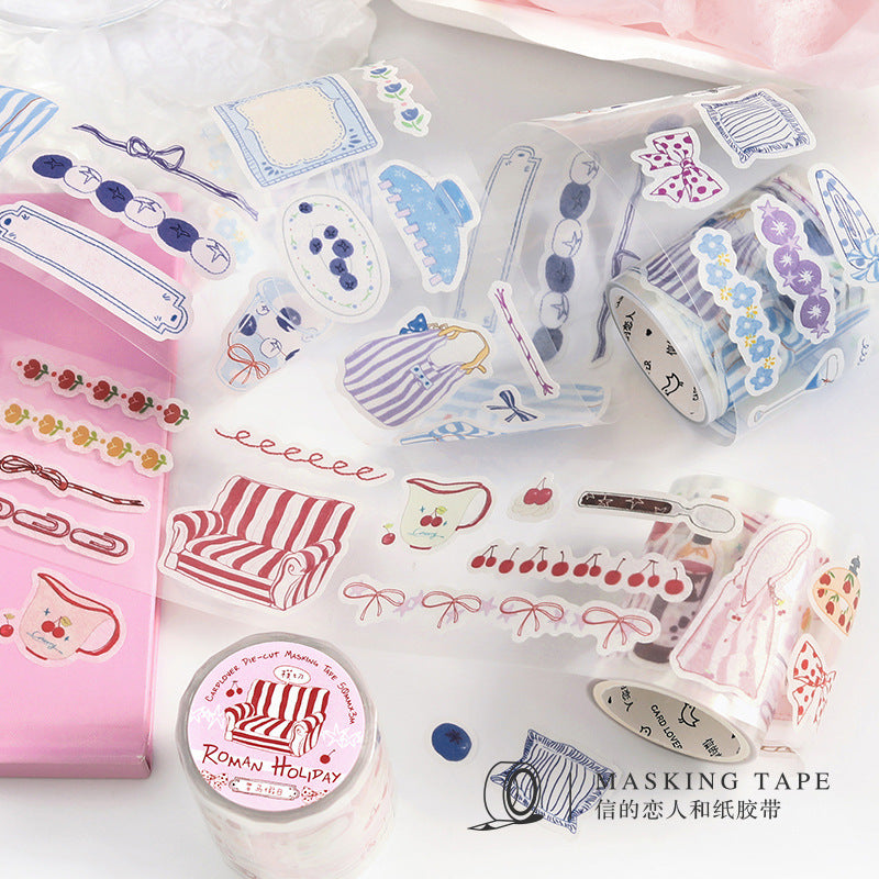 French Coquette Retro Room Die-Cut PET Tape - Forest Life