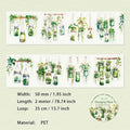 1 Roll Potted Plants PET Stickers Tape XGZW