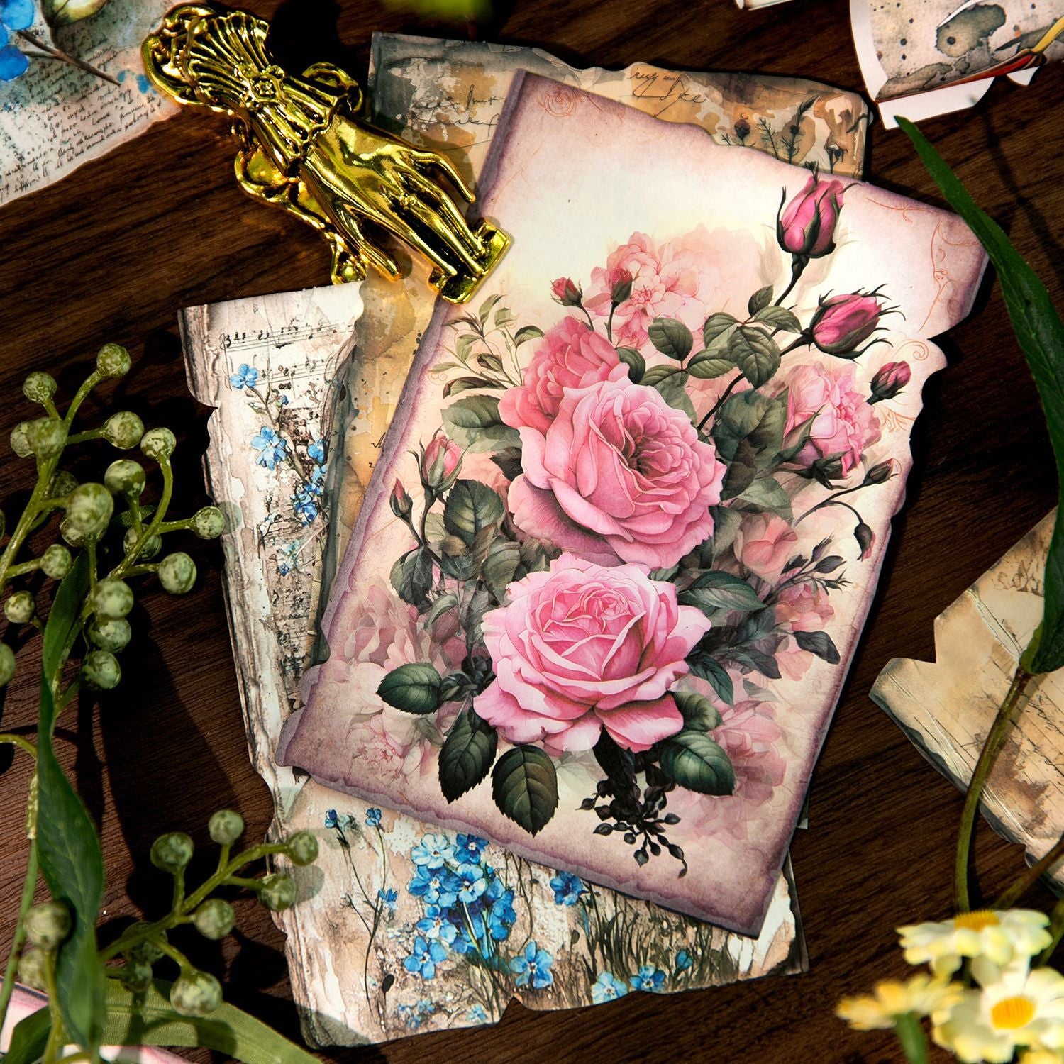 30 Sheets Vintage Junk Journal Paper JRMJ