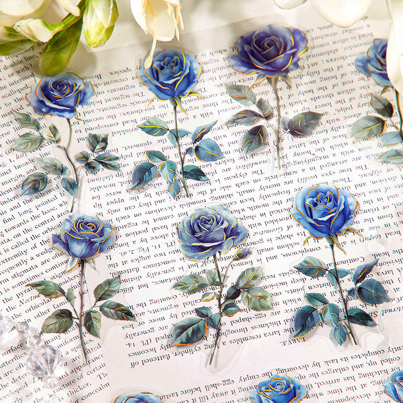 20 Pcs Rose PET Stickers MGZP