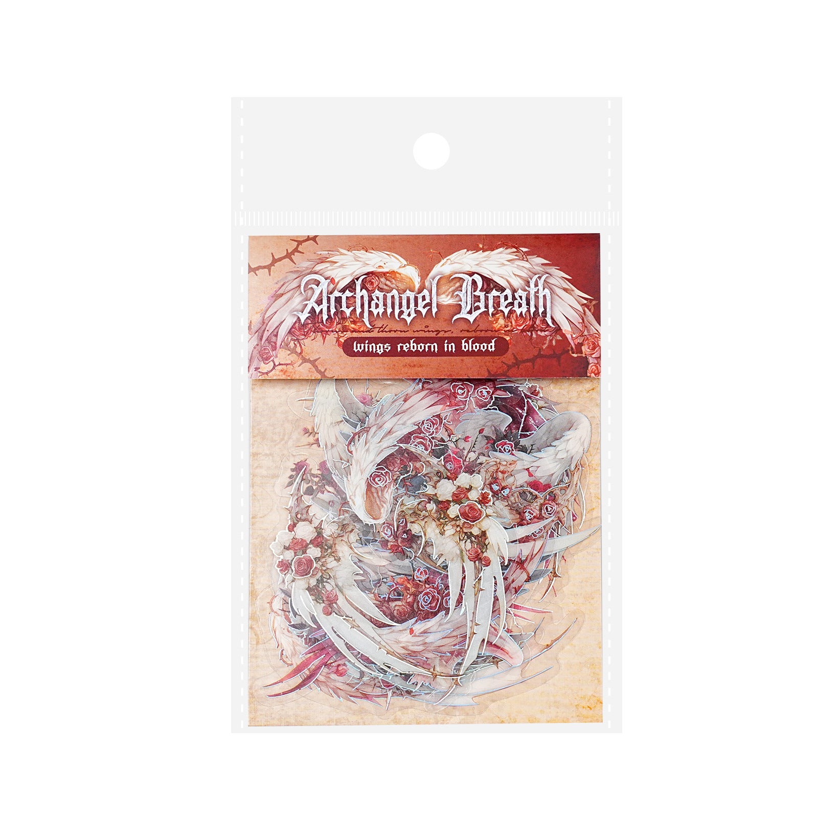 20 Pcs Glitter PET Angel Wing Stickers DTSZX