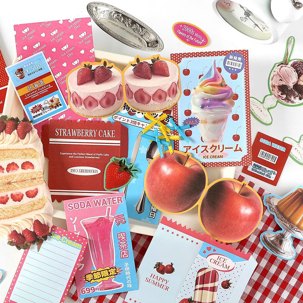 24 Pcs Creative Junk Journal Paper and Stickers Kit JMBGZ