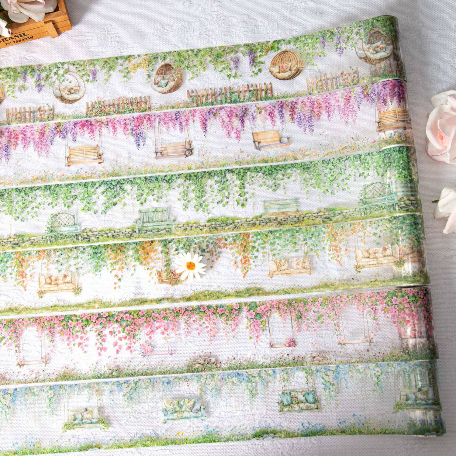 1 Roll Garden Swing Theme PET Tape YQDQQ