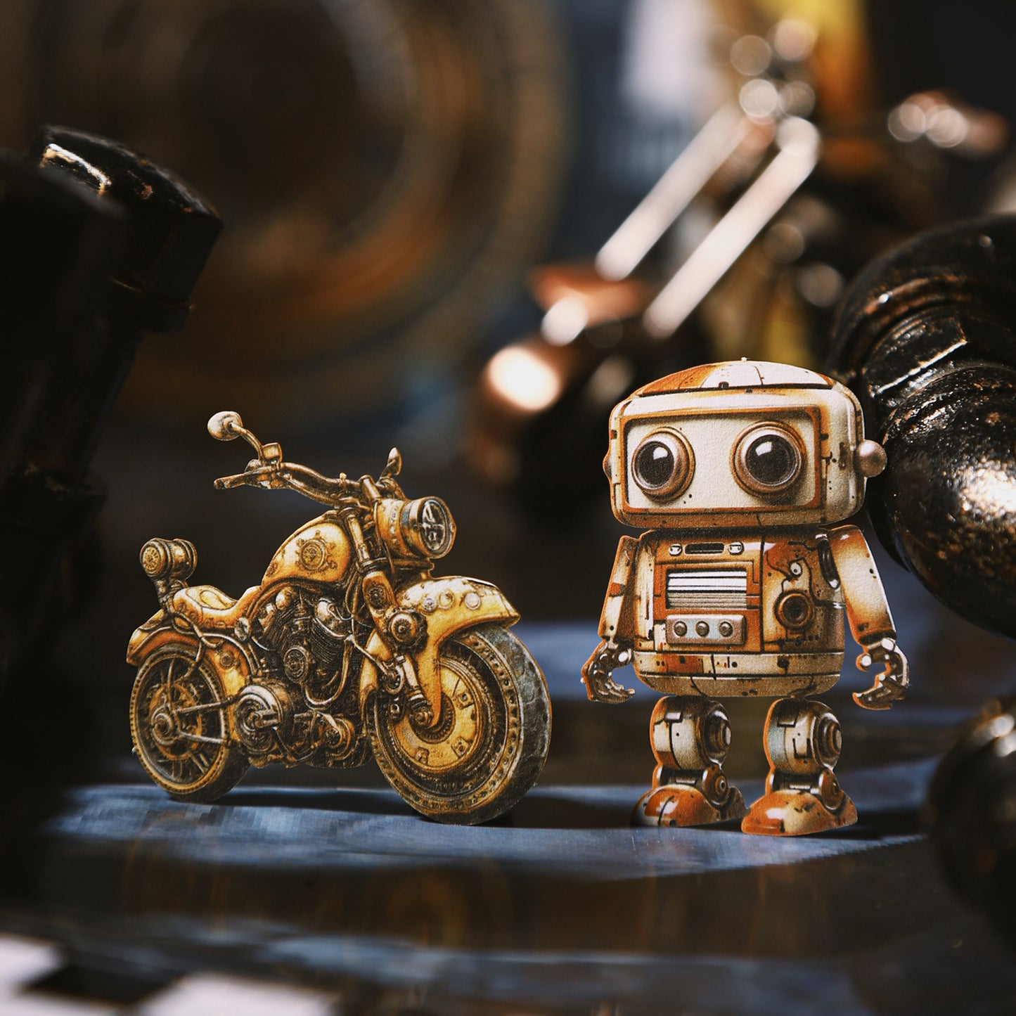 15 Pcs Vintage Punk Cardstock Stickers ZQHXL