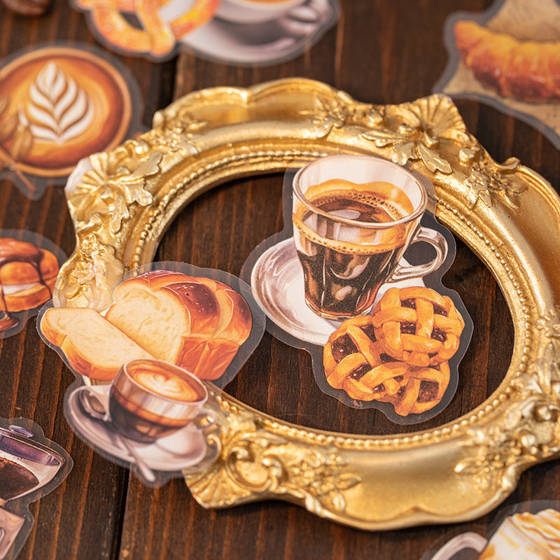30 Pcs Coffee PET Stickers BKKF
