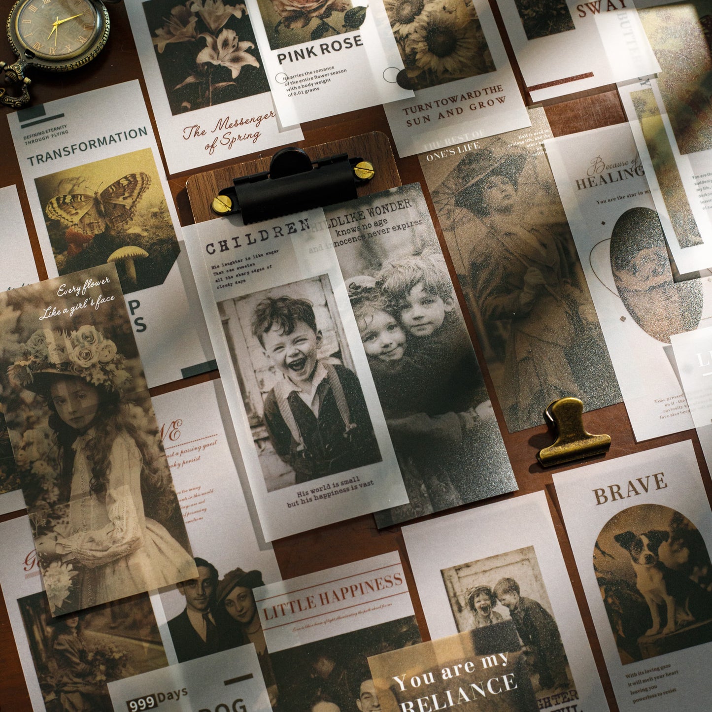 20 Pcs Vintage Junk Jouanrl Paper WYWS