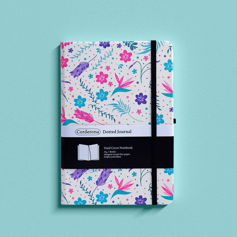 Art Series A5 Hardcover  Notebook - Floral Watercolor