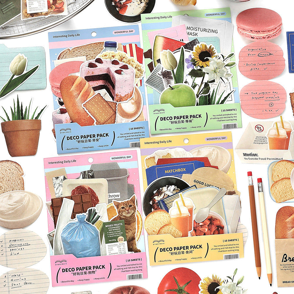 15 Pcs Daily Life Journal Paper HWRC