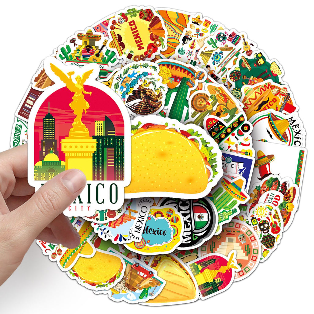 50Pcs Mexico Travel Vinyl Stickers TRV23