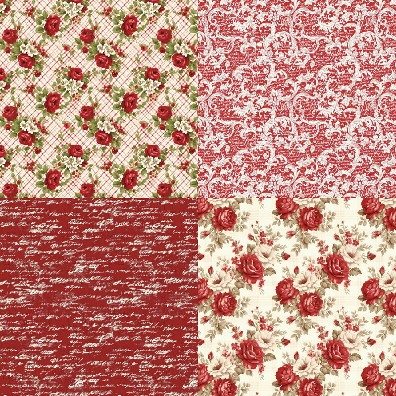 6 inch Crimson Scrapbook Paper Pad SKP307