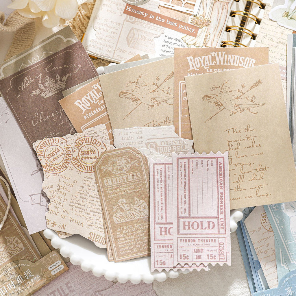 20 Pcs Vintage Journal Paper SYJN