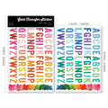 2 Sheets Waterproof Rub on Stickers - Alphabet Letter
