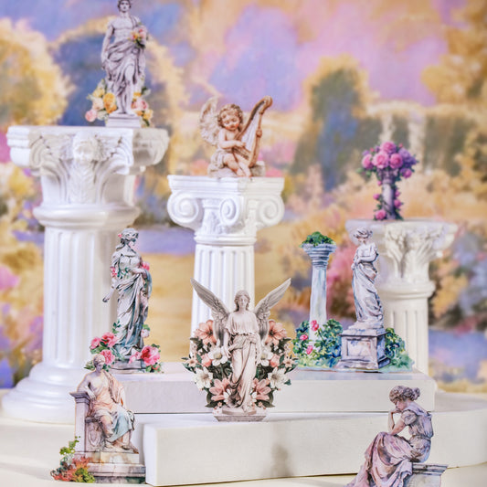 15 Pcs Sculpture Theme Stickers LMHY