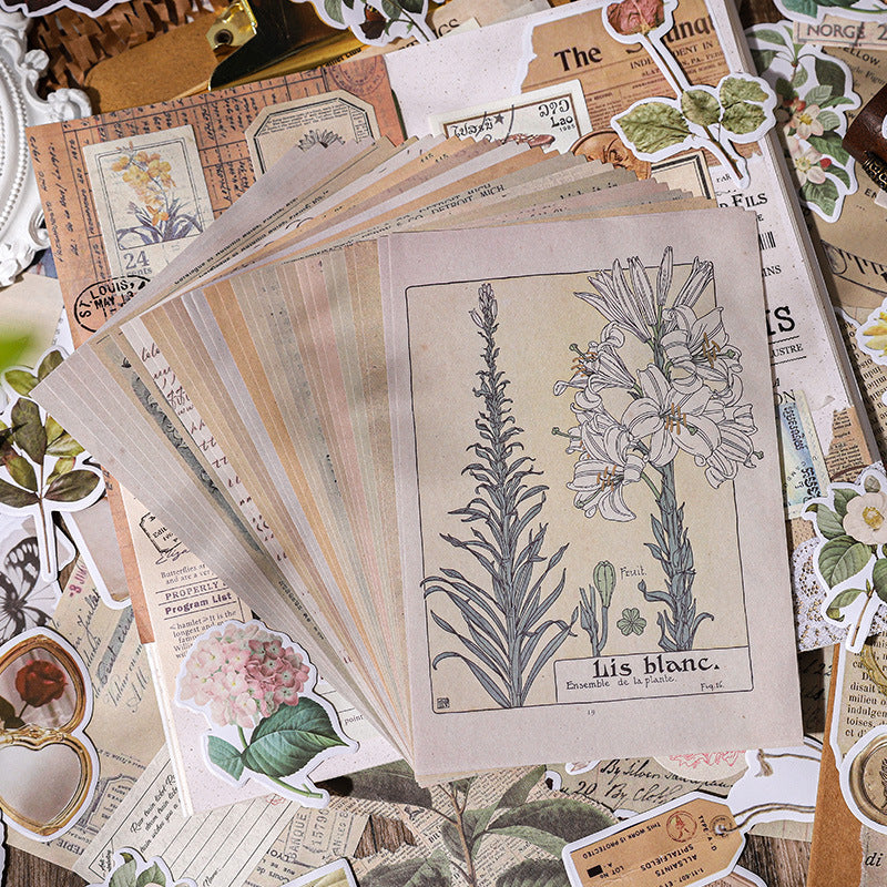100 Pcs Junk Journal Supplies Kit BLNXWC