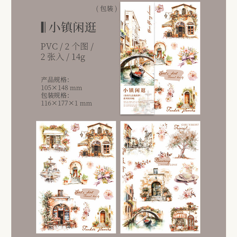 2 Pcs Life Style Transfer Stickers SHDM