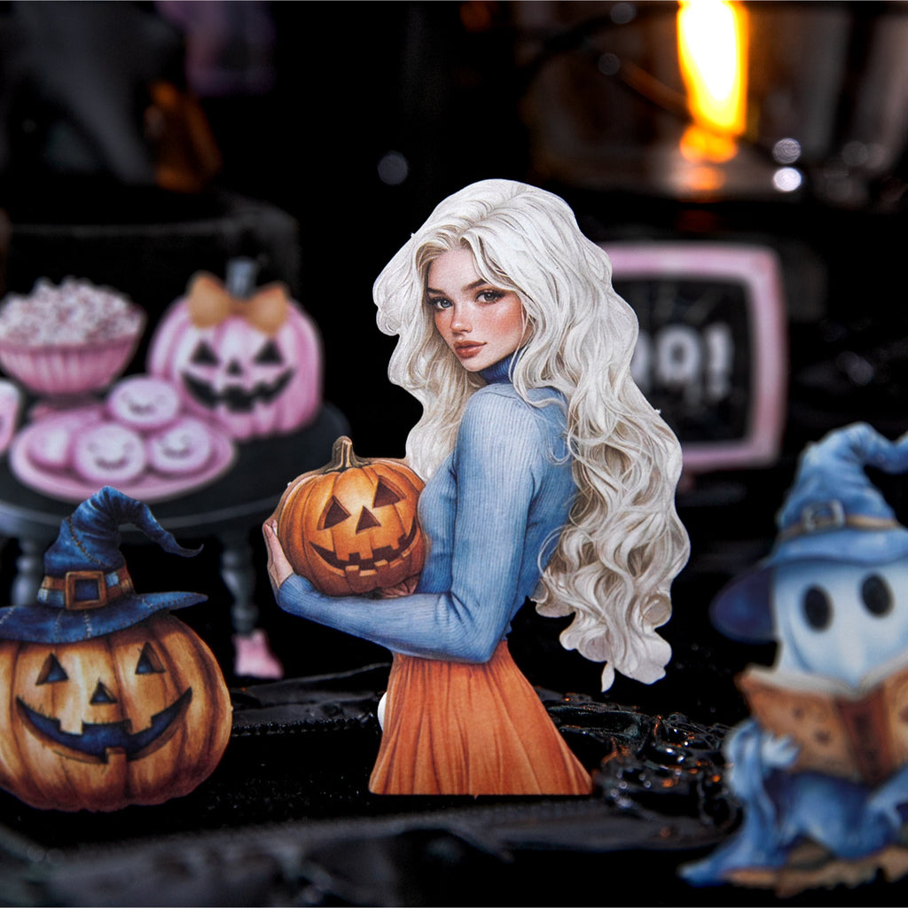 20 Pcs Hallowoon Theme PET Stickers JXWSY