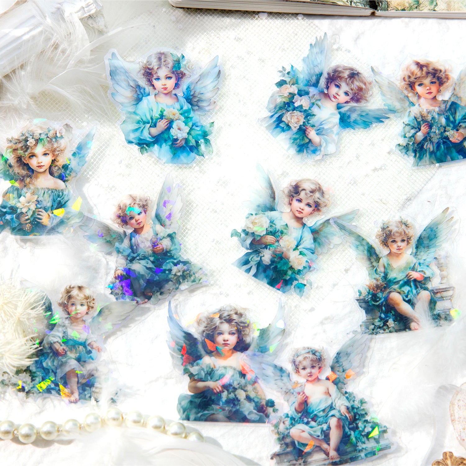 10 Pcs PET Angela Stickers JYTSJL