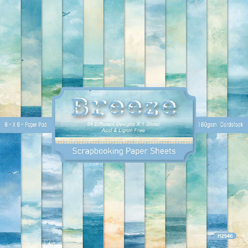 6 inch Sky Beach Scrapbook Paper Pad SKP546
