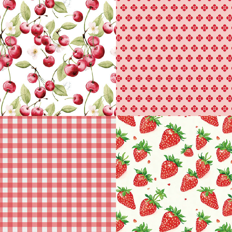 6 inch Red Fruit Scrapbook Paper Pad SKP429