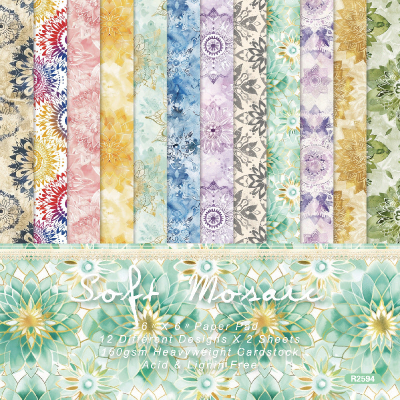 6 inch Soft Mosall Scrapbook Paper Pad SKP594