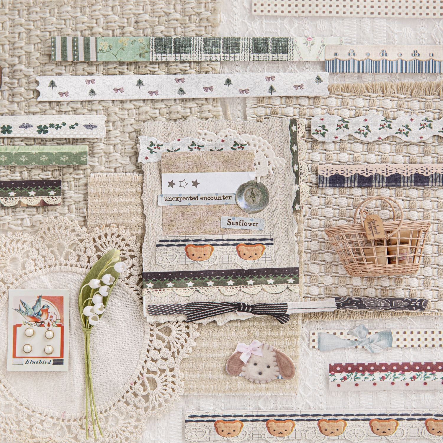 20 Pcs Vintage Floral Border Stickers BYHB