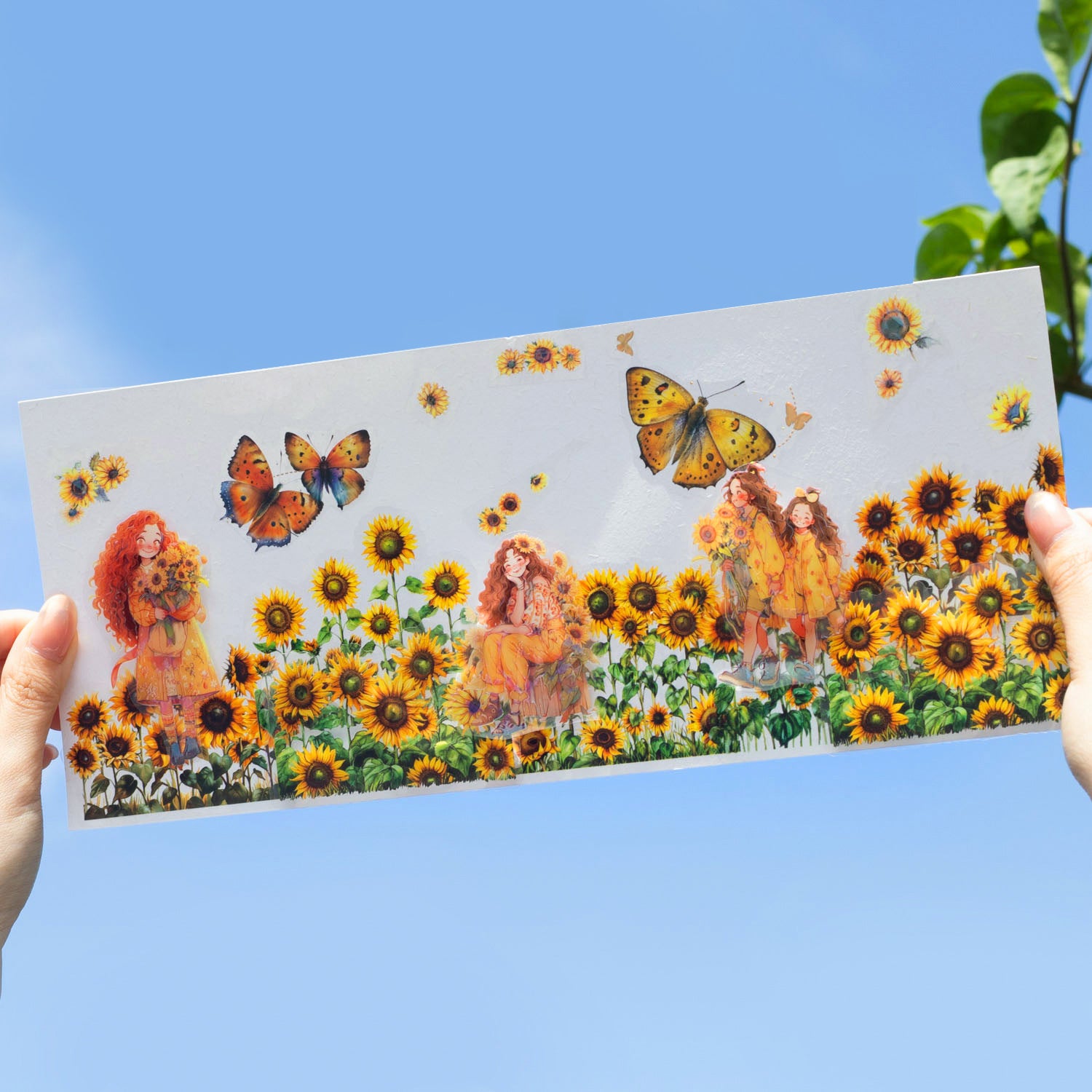 20 Pcs Flower Fence PET Stickers YLKH