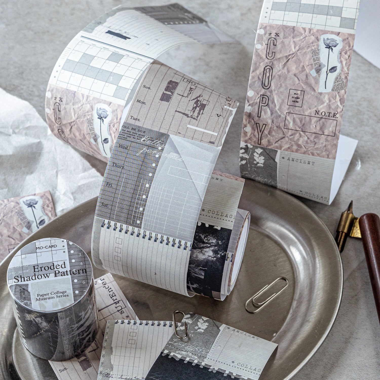 1 Roll Vitnage Collage Stikcers Tape ZJPTG