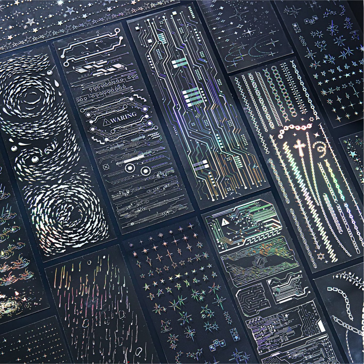 3 Pcs Punk Theme PET Stickers YSJX