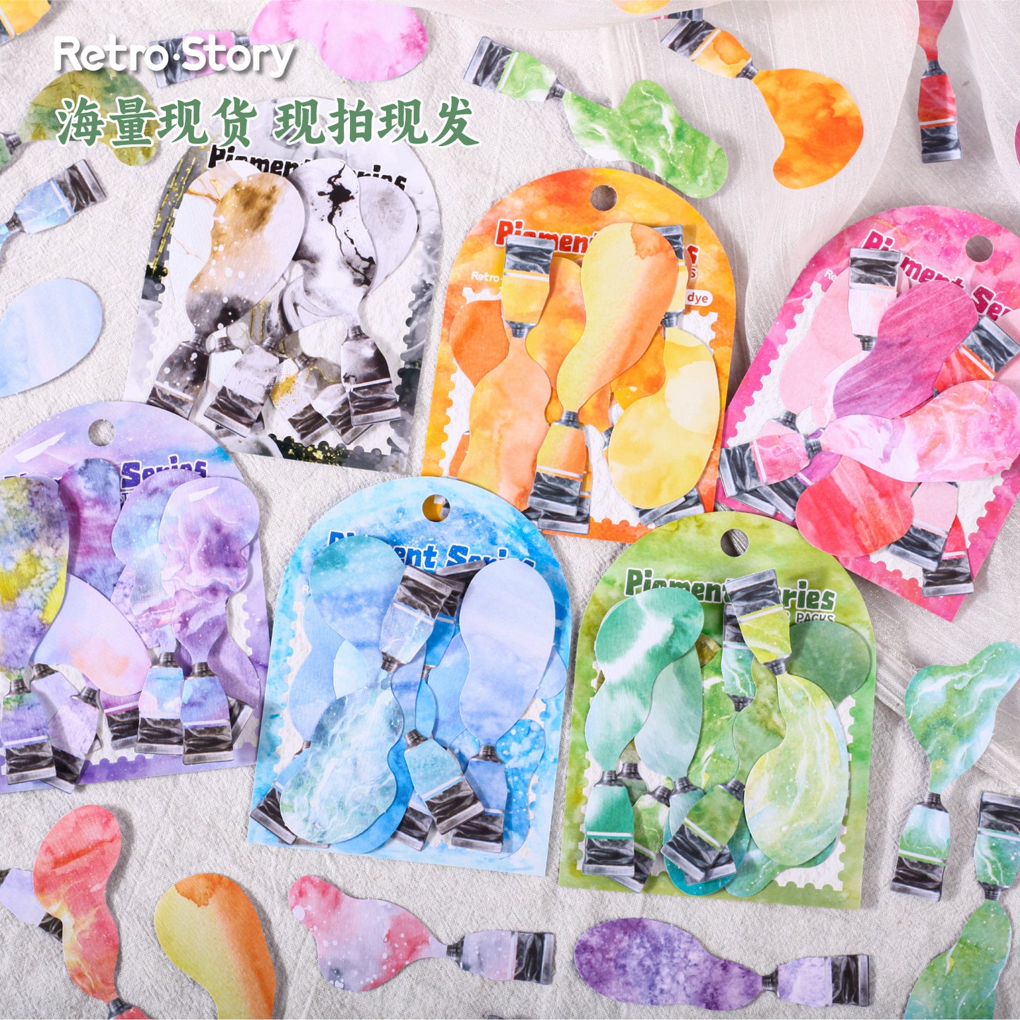 20 Pcs Paint Themed Stickers YLXL