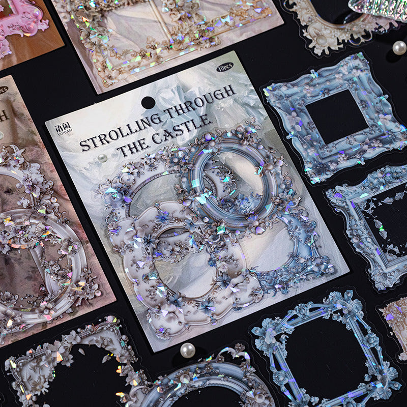 10 Pcs Vintage PET Frame Stickers GBMB