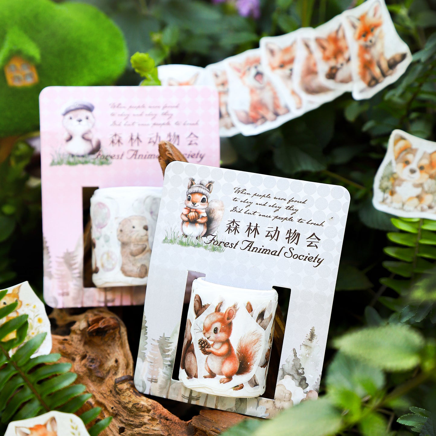 45 Pcs Forest Animal Washi Stickers SLDWH