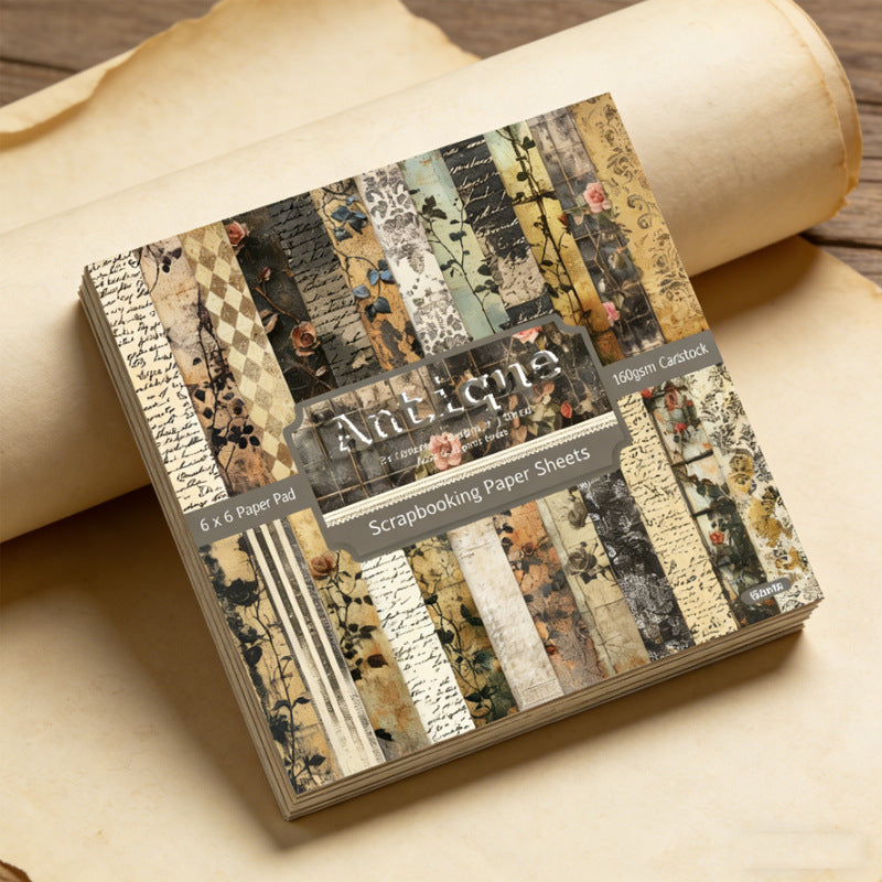 6 inch Vintage Scrapbook Paper Pad SKP545