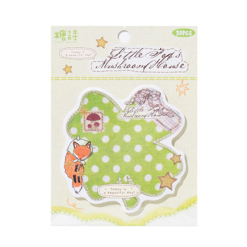 Cottagecore Patchwork Sticky Notes - Clover