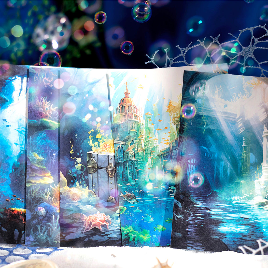 30 Pcs Ocean Theme Scrapbook Paper HDYJ