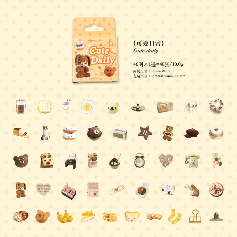 46 Pcs Small Decoration Stickers KFJL