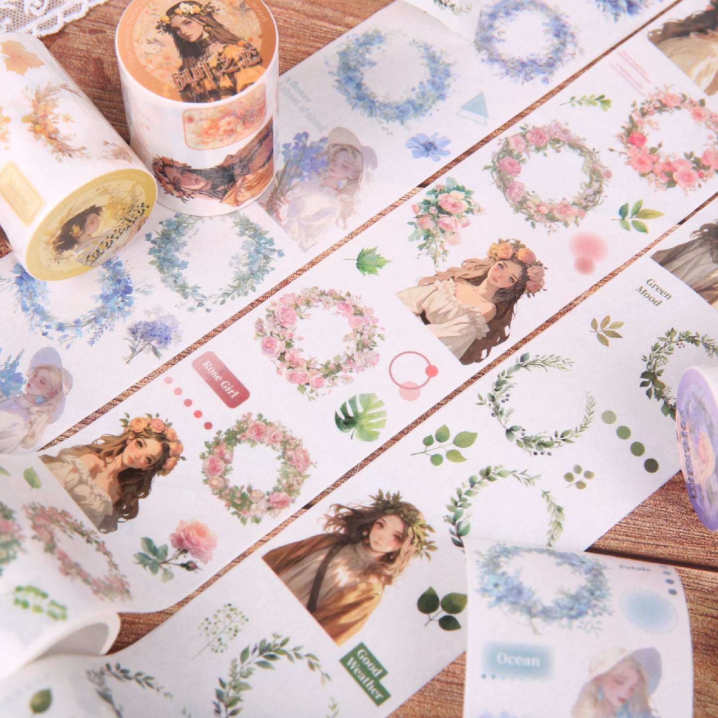 1 Roll Floral Girl Washi Tape HHZSP