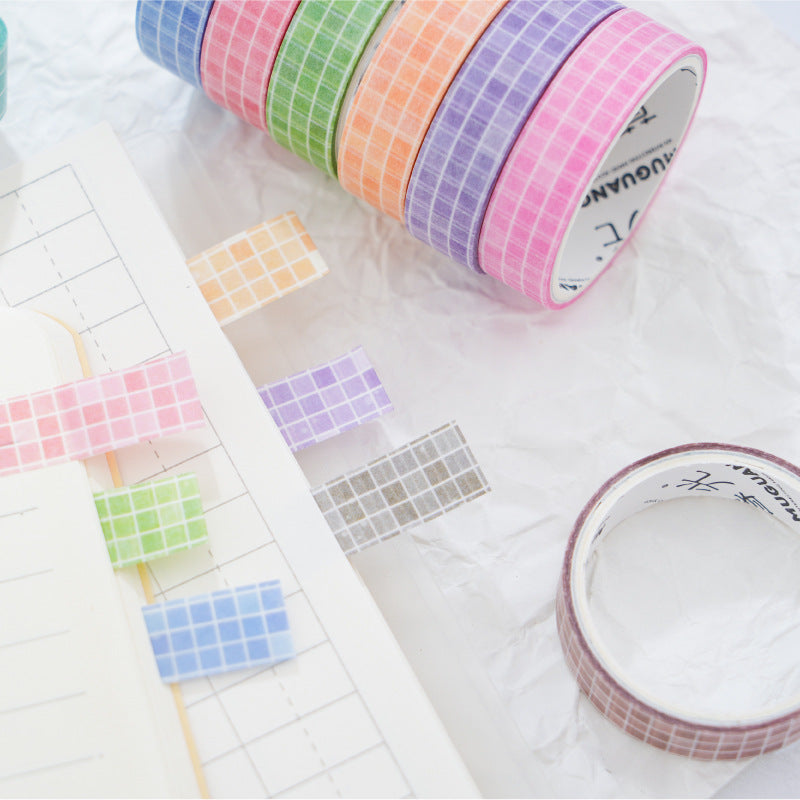 10 Rolls Candy Color Washi Tape Set JCFG