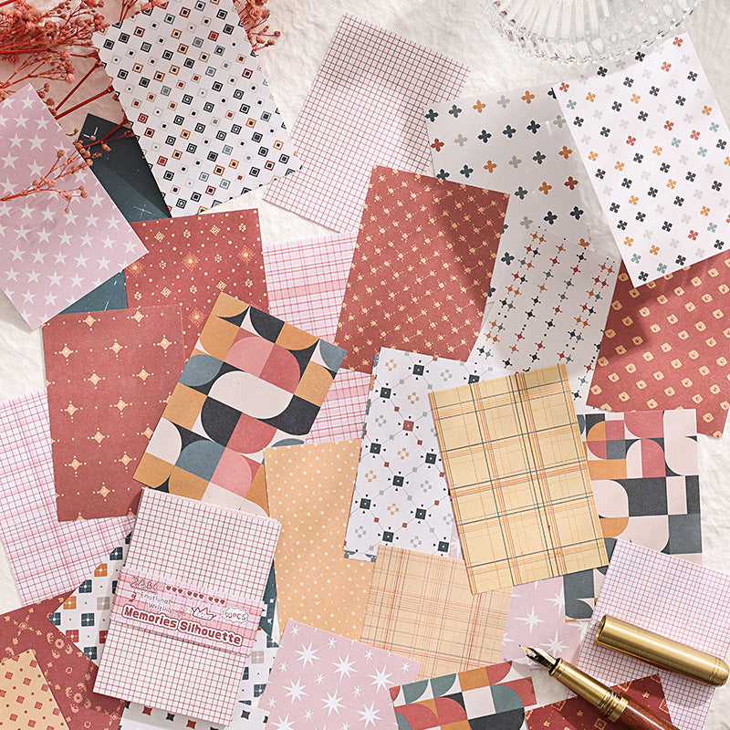 50 Pcs Basic Floral Journal Paper QXSX