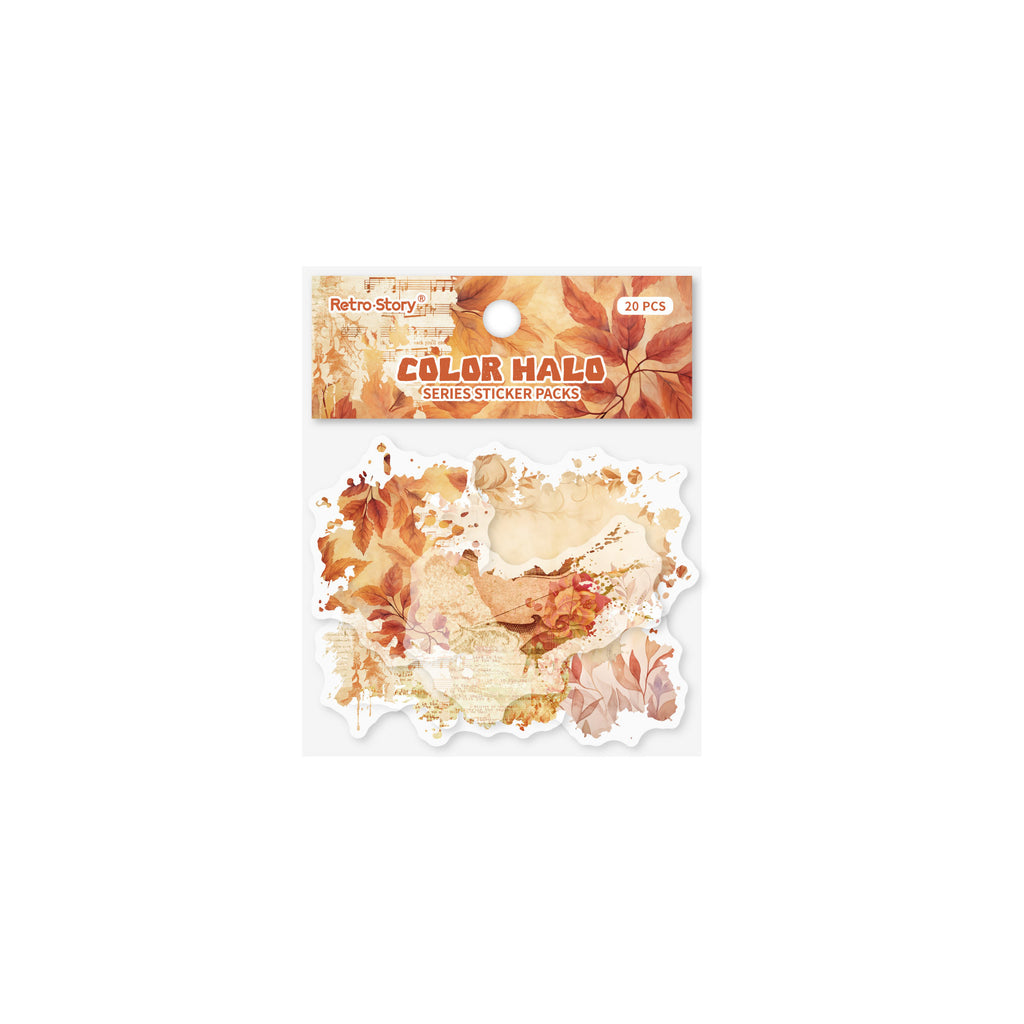 20 Pcs Watercolor Fragments Washi Stickers CYXL
