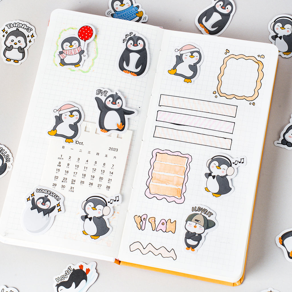 46 Pcs Penguin Stickers