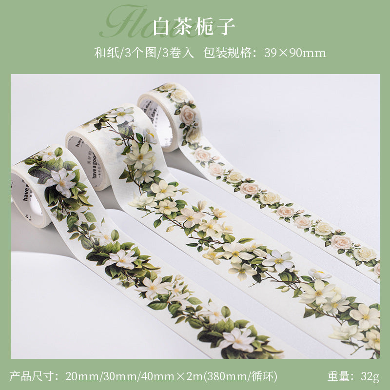 3 Roll Flowers Washi Tape FHRM