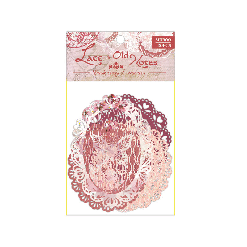 20 Pcs Vintage Lace Journal Paper LSJQ