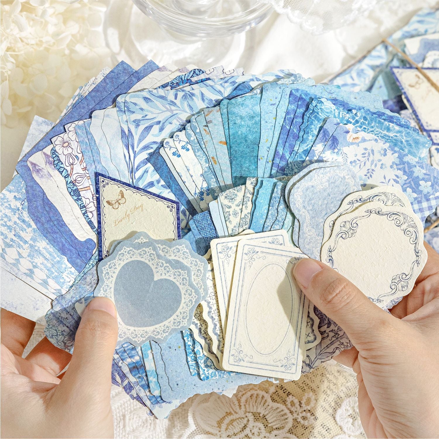 100 Pcs Vintage Floral Journal Paper VMP06