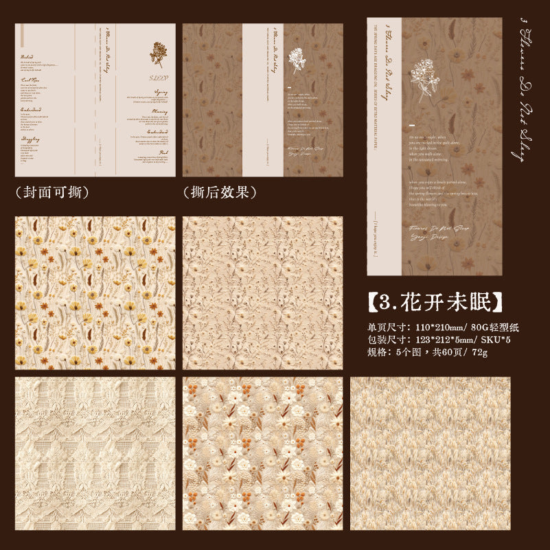 60 Pcs Vintage Scrapbook Paper CRZCC