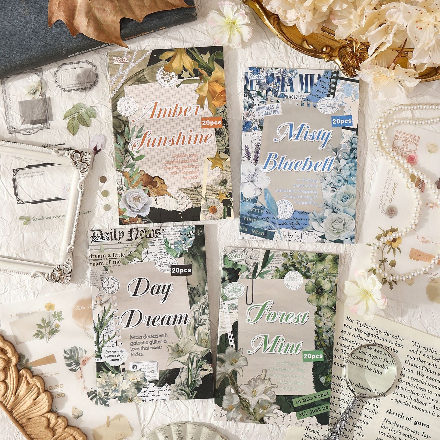 20 Sheets Creative Journal Stickers Book HJYS