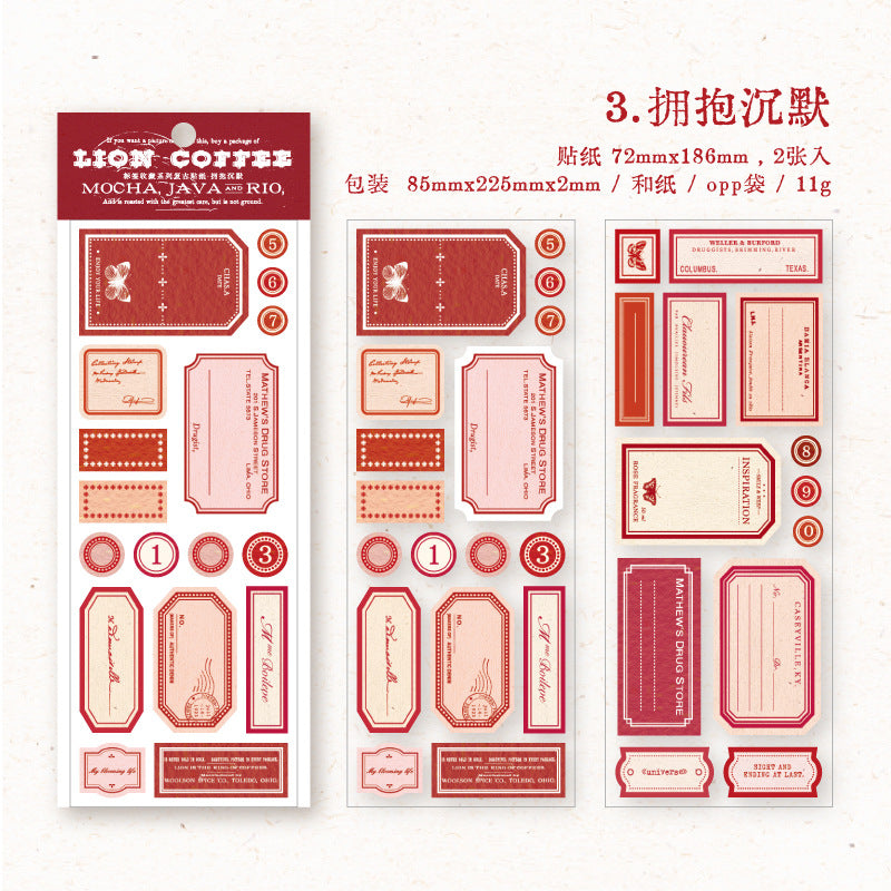 1 Pc Label Washi Stickers BQSC