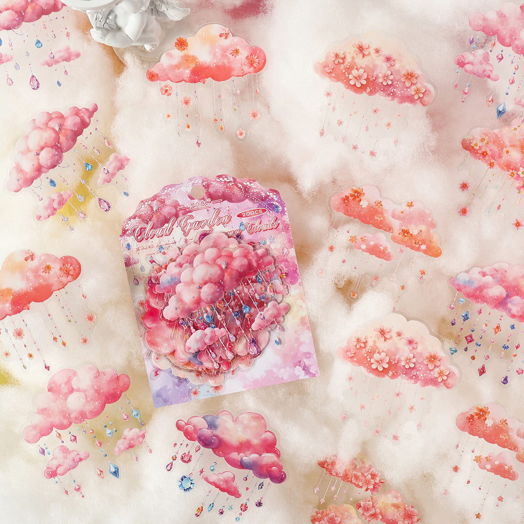 20 Pcs Fantasy Cloud Star PET Stickers MHYC