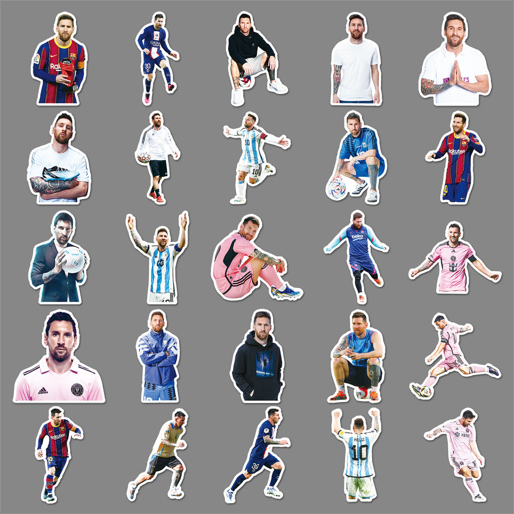 50Pcs Football Theme Waterproof Vinyl Stickers STY13