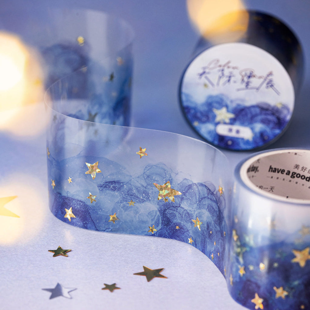 1 Roll Glitter Wave PET Tape SCLY