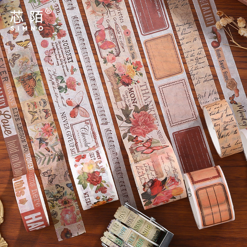 18 Rolls Vintage Washi Tape Set JMBWG